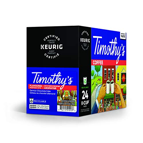 Timothy's World Coffee German Chocolate Cake K-cup for Keurig Brewers, 96 Count
