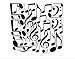 42 Music Notes (W20) Wall Decal Sticker Arts & Crafts/Mission Black and Greenstar