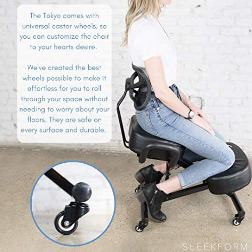 Sleekform Tokyo Kneeling Chair Ergonomic Posture Work Desk Stool for
