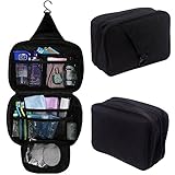 HDE Personal Travel Shower Organizer Hanging Toiletry Wash Bag Bathroom Tote (Black) (Misc.)