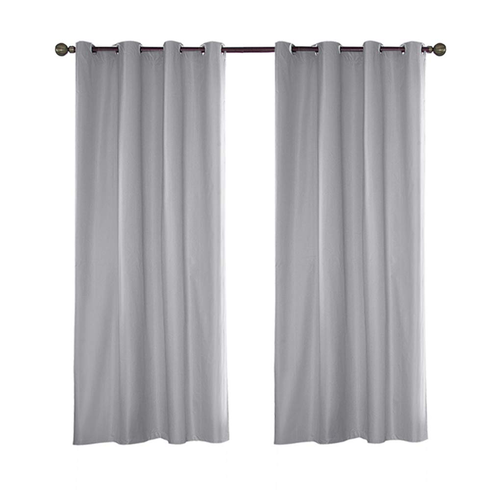 ele ELEOPTION Outdoor Curtain Waterproof Outdoor Curtain with Grommet for Front Porch, Pergola, Cabana, Covered Patio, Gazebo, Dock, and Beach Home (137 x 213cm, Light Gray)