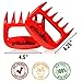 Grillaholics BBQ Meat Shredder Claws - Wolverine Style Ultra-Sharp Blades Quickly Lift Handle & Shred Meats - Best Dishwasher Safe Bear Claw Pulled Pork Meat Shredders in BBQ Grill Accessories (Red)