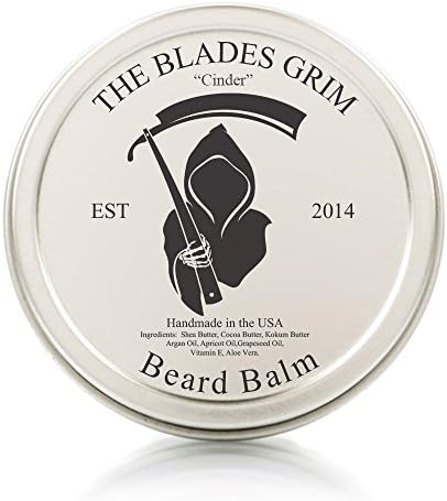 The Blades Grim – Beard Balm, Handmade in The USA (Cinder, 2oz)