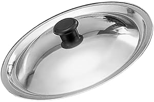Hemobllo Frying Pan Lid 201 12 Inch Stainless Steel Replacement Pot Lid with Resistant