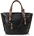 Scarleton Tote Bag for Women, Faux Leather Purses and Handbags, Shoulder Bag, Top Handle Satchel, Hobo Bag with Pouch, H103501 - Black