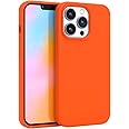FELONY CASE - iPhone 14 Pro Max Case - Neon Orange Silicone Phone Cover | Liquid Silicone with Anti-Scratch Microfiber Lining, 360° Shockproof Protective Case for Apple iPhone 14 Pro Max