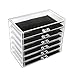 MVPOWER Acrylic Makeup Organizer Jewelry and Cosmetic Storage Cases 6 Tier Drawers Storage Case