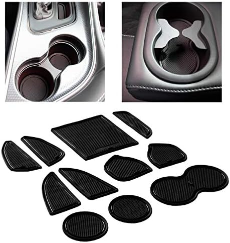 Custom Fit Cup Door Console Liner Accessories For Dodge Challenger 2015 2016 2017 2018 2019 11pc Set Solid Black Buy Online At Best Price In Uae Amazon Ae