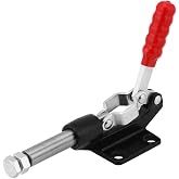 Oumefar 305E Push Pull Toggle Clamp 850lbs Capacity 42mm Stroke Plunger Straight Line Action Workholding Clamp for Welding Jigging Woodworking Sheet Metal Circuit Board Fixture