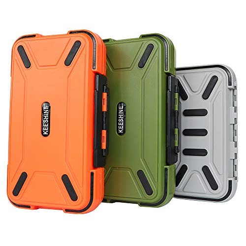 KEESHINE Angelzubehör-Box, Aufbewahrungsbox, 2 Seiten, Kunststoff, abnehmbares Gitter-Aufbewahrung, Schmuck-Organizer, Behälter für Köder, Haken, Perlen, Ohrringe, Werkzeug (orange) – Bild 8