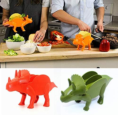 fghdfdhfdgjhh Dinosaur Statue Taco Stands Shell Holder Tricerataco Taco Holder