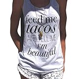 Women Tank Tops, kaifongfu Letter Print Sleeveless BlouseTank Crop Tops Vest