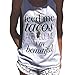 Women Tank Tops, kaifongfu Letter Print Sleeveless Tank Crop Tops Vest (S, White)