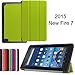 Fire 7 5th Generation Slim Shell Case,Mama Mouth Ultra Slim Lightweight 3-folding PU Leather Standing Cover For 7