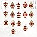 Valery Madelyn 16ct Luxury Red and Gold Glass Christmas Ball Ornaments Decoration, 16 Pcs Metal Hooks Included, Themed with Tree Skirt(Not Included)