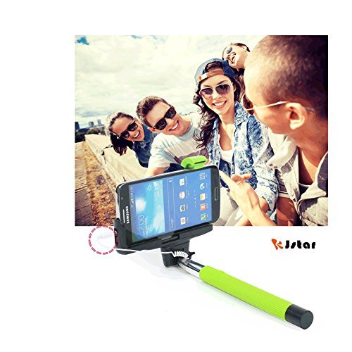 TVS Kjstar Z07-7 New & Easy Volume Key Cable Control Selfie Stick (Black(cable))