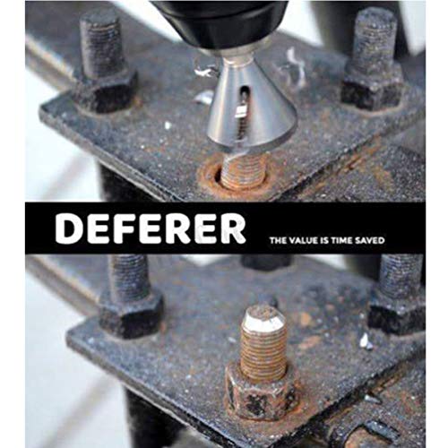 Deburring External Chamfer Tool Stainless Steel Remove Burr Tools for Drill Bit Stainless Steel Eliminate Damaged Extractor Silver Fits Size 8-32 Bolts