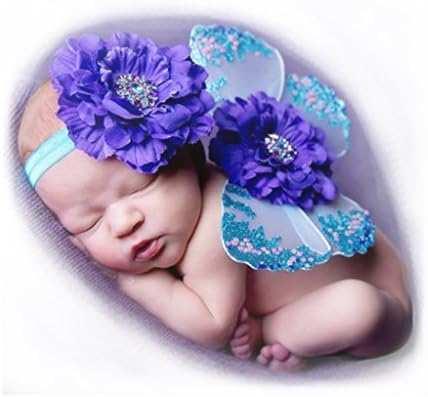 Newborn Baby Photography Props, Besutana Butterfly Flower Headband Wing Set