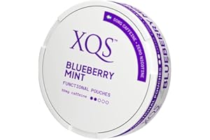 XQS Blueberry Mint – Nicotine-Free Pouches with Caffeine | Energy Boost | Blueberry Mint | Tobacco-Free