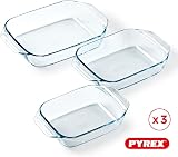 Pyrex 8023510 Set of 3 Borosilicate Glass Oven Plates France view 2