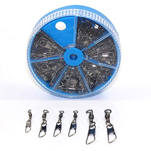 Croch Fishing Swivel with Safty Snap Connector Solid Rings