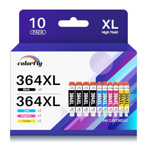 colorfly 364XL Compatible Ink Cartridges for HP 364 XL for HP Photosmart 5520 6520 5510 6510 7510 7520 5514 5515 5522 5524 for Deskjet 3070A 3520 for Officejet 4620 4620 622(1) 0 Packs)