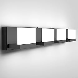 Tipace 4 Lights Modern Black Vanity Light Up and