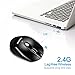 LeadsaiL Silent Wireless Mouse Wireless Laptop USB Mouse Portable Cordless Computer Mouse, 6 Buttons, 3200DPI with 6 Adjustable Levels, 15 Months Battery Life, AA Battery Included