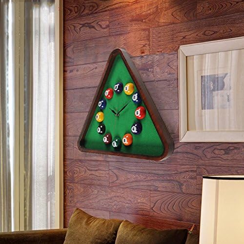 Silent wall clock,Personality billiard clocks children'S room quartz clock living room study-A