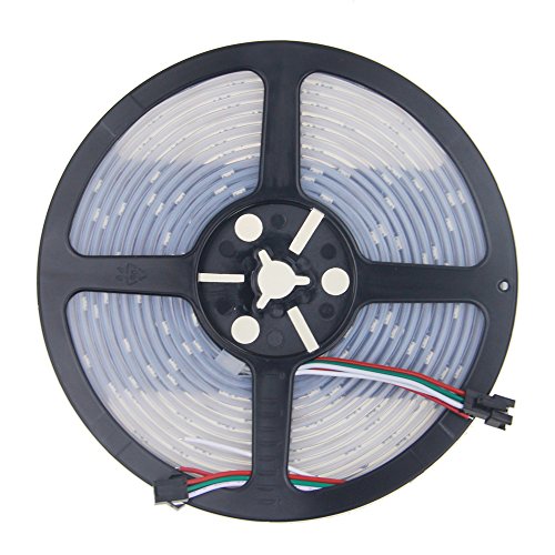 WS2812B Digital RGB LED Strip 150 Pixels Individually Addressable 5V, Aclorol WS2812B Programmable 5050SMD 30 LEDs/m LED Strip Dream Color IP67 Waterproof Work w/Arduino & Raspberry Pi Controller