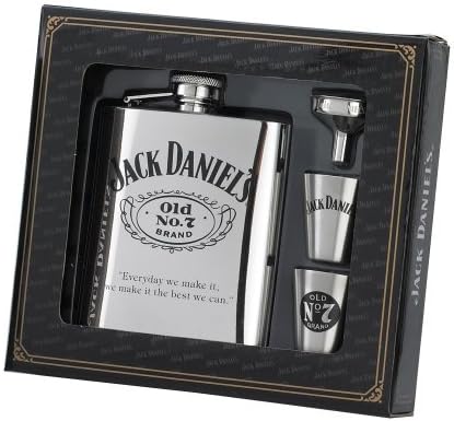 Jack Daniel's 6-Ounce Flask/Shots/Funnel Gift Set by Jack Daniels Licenced Barware
