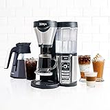 Ninja Coffee Bar with Glass Carafe and Auto-iQ One Touch Intelligence with Paper Filter Kit - CF080 (Renewed)