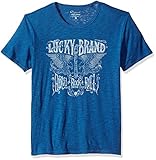 Lucky Brand Men's Rock N Roll Graphic Tee, Federal Blue, Large