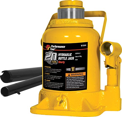 Performance Tool W1644 20 Ton (40,000 lbs.) Heavy Duty Shorty Bottle Jack