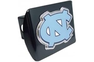 ELEKTROPLATE University of North Carolina Tarheels "Black with Chrome & Color NC Emblem" College Sports Trailer Hitch Cover Fits 2 Inch Auto Car Truck Receiver