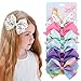 6pcs/Set 5 Inches JOJO Siwa Bows Hair Bows Alligator Clips for Girls Unicorn Grosgrain Ribbon Hair Barrettes Accessories for Toddler Kids