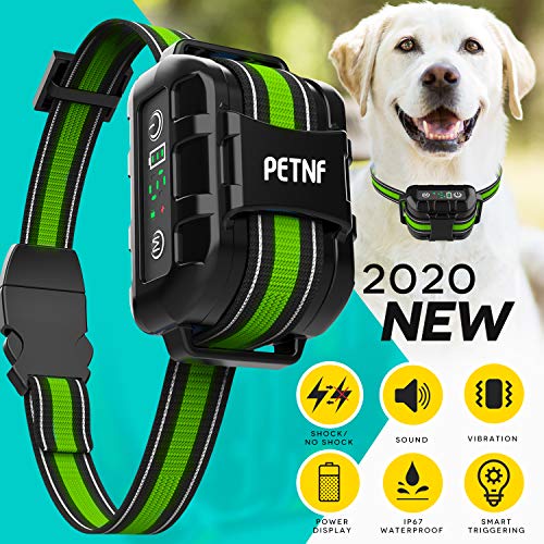 2020 Upgraded Bark Collar Large Medium Small Dog,Dog Barking Control Devices Deterrent,E collars for dogs,Rechargeable Waterproof Shock Collar for Dogs,Anti Barking Device for Dogs,Dog Shock Collar
