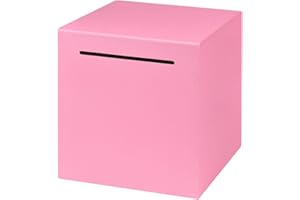 Adult Piggy Bank, Must Break to Open Money Bank, Unbreakable Stainless Steel Money Box, Metal Saving Box (4.72 inch) (Pink)