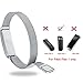 V-Moro Compatible Bracelet for Fitbit Flex Bands, Stainless Steel Accessory Mesh Loop Bracelet Milanese Replacement Strap for Fitbit Flex 1st Generation, Cool Birthday (Silver)