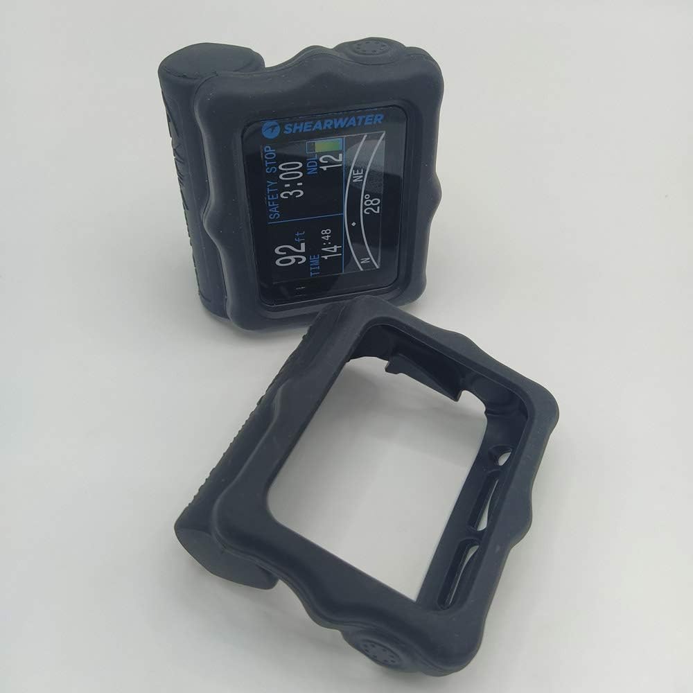 SHAMROCK HEALTH Silicone Protective Cover for Shearwater Perdix Diving Computer (Black)