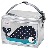 3 Sprouts Lunch Bag, Whale, Blue