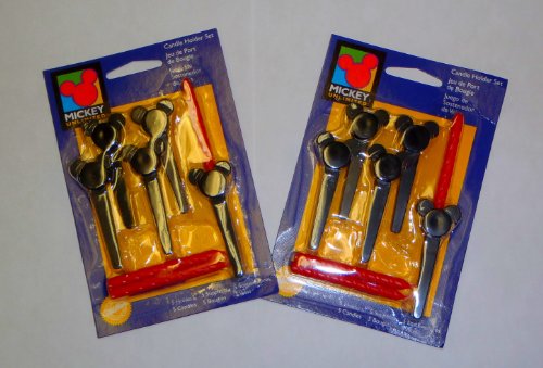 (PACK OF 2) Mickey Mouse Birthday Candle Holder Set Wilton