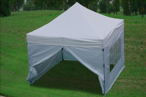 DELTA Canopies 10'x10' Ez Pop up Canopy Party Tent Instant Gazebo 100% Waterproof Top with 4 Removable White - E Model