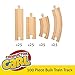 Conductor Carl 100 Pieces of Bulk Wooden Train Track - Compatible with All Major Brands Including Thomas, Brio, and Chuggington