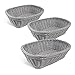 Colorbasket Hand Woven Waterproof Rectangular Basket, Gray