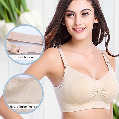 NICOSHINE-Womens-Sleeping-Nursing-Bra-Wirefree-Breastfeeding-Maternity-Bralette-Super-Soft