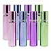 ColoVis 8 PC Roll-on Glass Bottles with Stainless Steel Roller Balls,10ml (1/3oz) 4 Colors Mixed,refillable Bottles for Essential Oils,pack of 8 and 1ml Dropper Included (4 Colors Mixed)