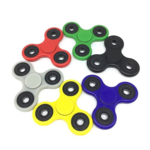Fidget Spinner Toy Stress Reducer - Perfect For ADD, ADHD, Anxiety, and Autism Adult Children ... (Black)