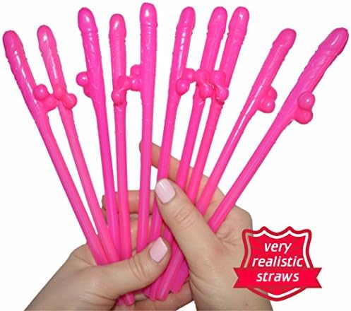 Bachelorette Party Drinking Straws - Fun Night Out Props - Fun Shape Bachelorette Straws Perfect For Hen Party Naughty Party