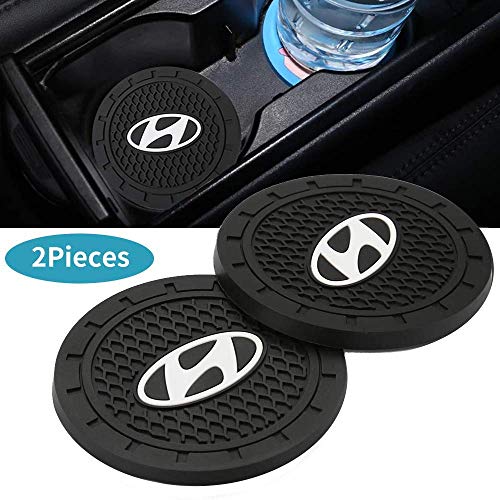 CARFORU Auto Car Cup Holder Coaster for Hyundai Car Interior Accessories, Anti Slip Cup Mat Insert Vehicle Travel Insert Coaster Mat, 2 Pack 2.75inch